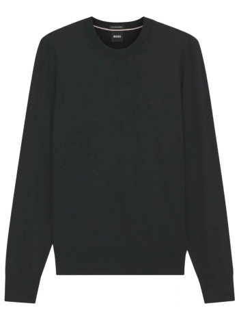 boss πλεκτο crew neck h-leno-l μαυρο