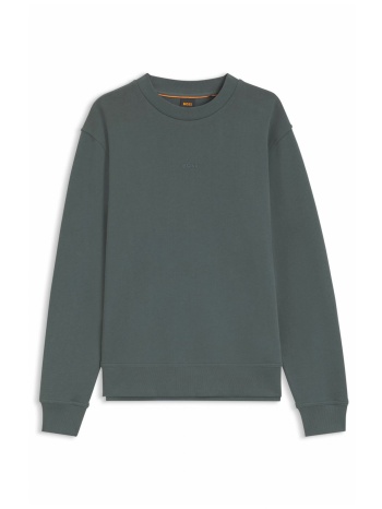 boss casual φουτερ crewneck jersey wesmallcrew xaki