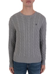 ralph lauren πλεκτο roundneck cable γκρι