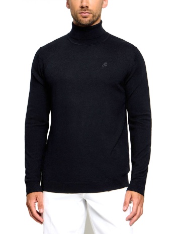 karl lagerfeld πλεκτο rollneck logo μαυρο