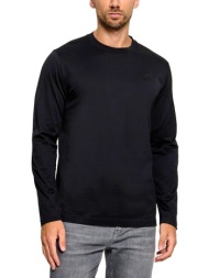 karl lagerfeld t-shirt crewneck ls μαυρο