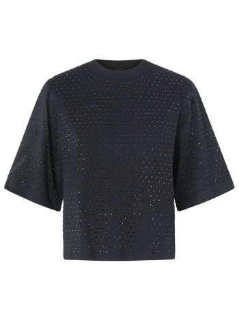 pinko t-shirt niamey στρας μαυρο
