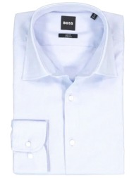 boss πουκαμισο μικροσχεδιο slim fit stretch h-hank-k-c1-261 σιελ