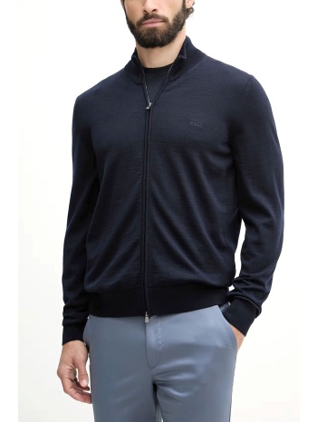 boss πλεκτο fullzip h-balonso-l μπλε