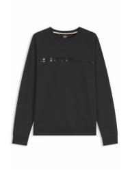 boss homewear φουτερ crewneck authentic sweatshirt μαυρο