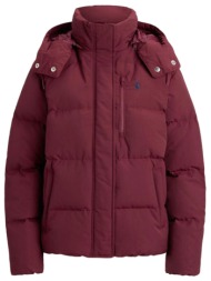 ralph lauren μπουφαν φουσκωτο classics κρυφα κουμπια αποσπωμενη κουκουλα μπορντω