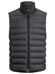 ralph lauren μπουφαν αμανικο φουσκωτο vest logo μαυρο
