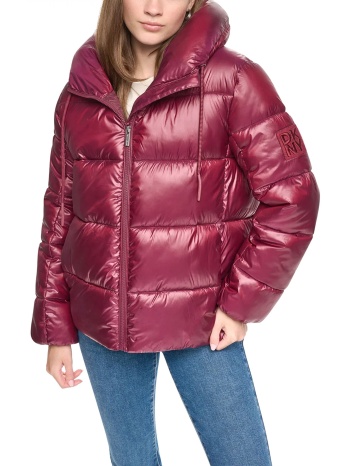 dkny μπουφαν καπιτονε water resistant με ορθιο γιακα τσεπες