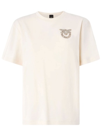 pinko t-shirt strepitoso κρεμ
