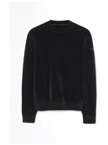 rrd πλεκτο roundneck velvet μαυρο