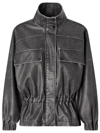 pinko τζακετ barkeria blouson γκρι