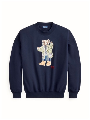 ralph lauren φουτερ crewneck concept logo bear σκουρο μπλε