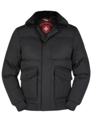 wellensteyn ανδρικο μπουφαν jacket saphire αποσπωμενη γουνα μαυρο