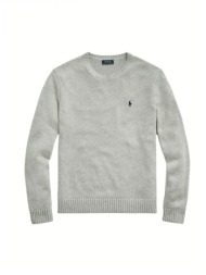 ralph lauren πλεκτο crewneck logo γκρι