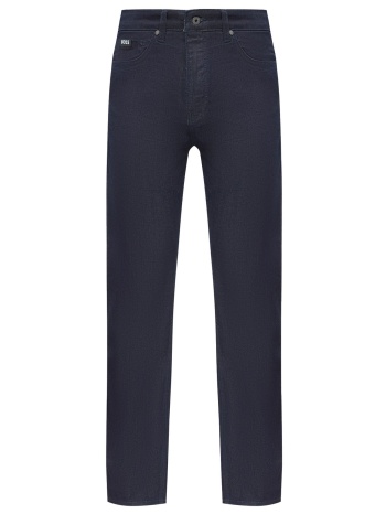 boss παντελονι jeans straight fit h-ogden_rmw μπλε