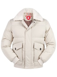 wellensteyn ανδρικο μπουφαν jacket saphire αποσπωμενη γουνα μπεζ