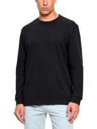 boss casaual φουτερ crew neck jersey we_tempest μπλε
