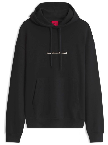 hugo φουτερ hoodie datrihood logo μαυρο