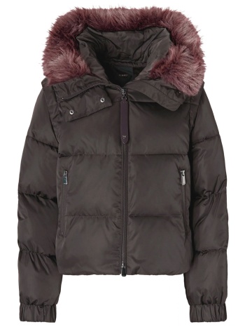 pinko μπουφαν godetia quilted jacket καφε