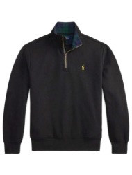 ralph lauren φουτερ halfzip logo μαυρο