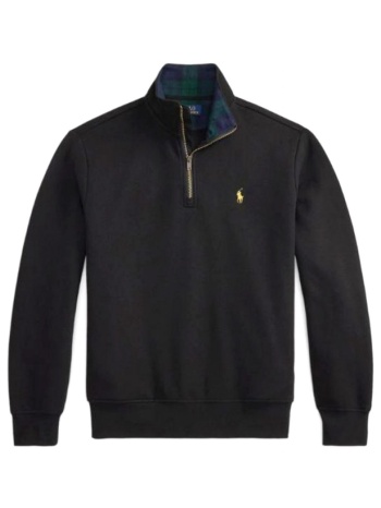 ralph lauren φουτερ halfzip logo μαυρο