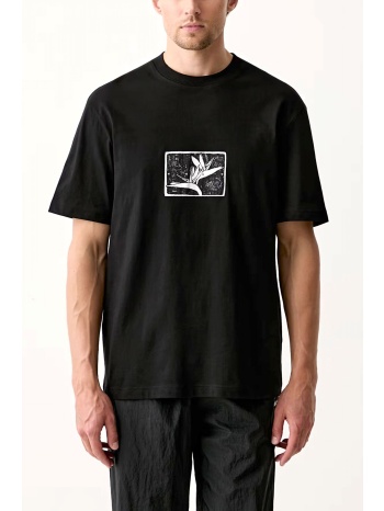 hugo t-shirt darise logo μαυρο