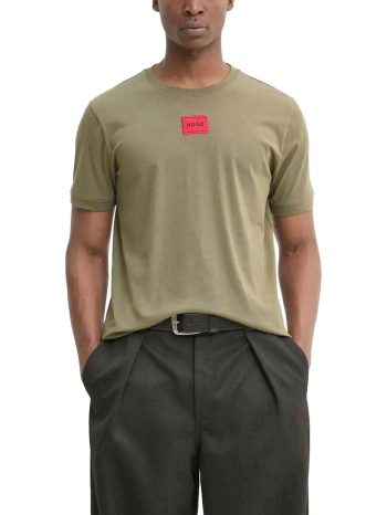 hugo t-shirt diragolino212 logo χακι