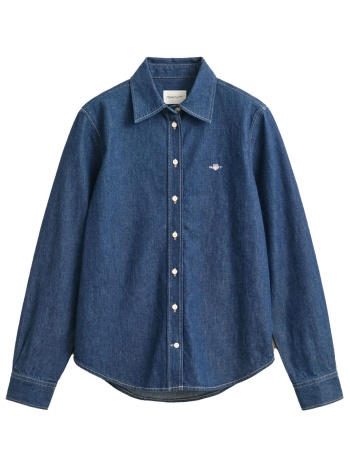 gant πουκαμισο jeans regular fit μπλε