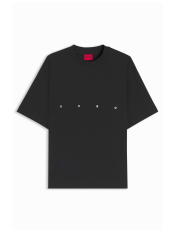 hugo t-shirt dariso logo μαυρο