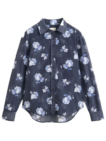 gant πουκαμισο regular fit froral print μπλε