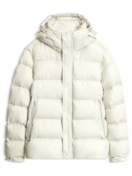 boss casual μπουφαν puffer hoodie omaris1 εκρου