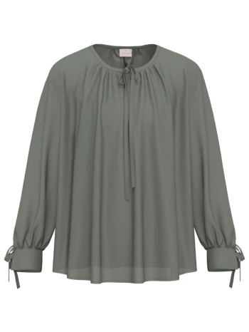 marella emme μπλουζα emmmoschea v-neck δεσιμο λαιμο σκουρο