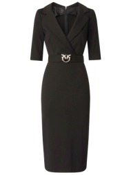 pinko φορεμα midi arnebia dress μαυρο
