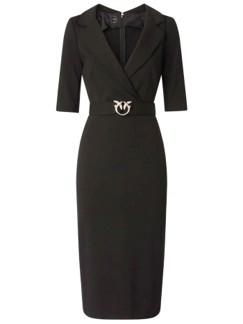 pinko φορεμα midi arnebia dress μαυρο