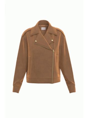marella emme μπουφαν emmdomino jacket με οψη suede τσεπες