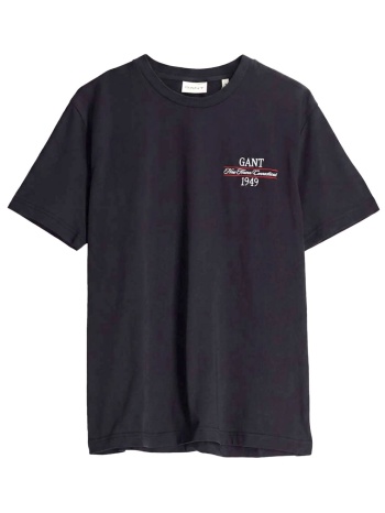 gant t-shirt graphic logo μαυρο