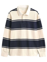 gant polo rugger ριγε μπλε κρεμ