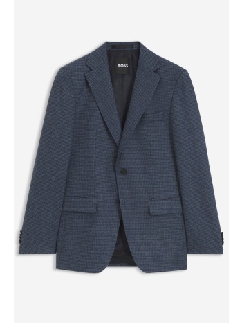 boss σακακι μικροσχεδιο h-hutson-263 slim fit μπλε