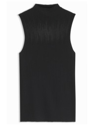 hugo top πλεκτο ribbed sieffy λουπετο logo μαυρο