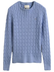 gant πουλοβερ stretch cotton cable μπλε ραφ