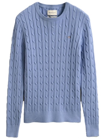 gant πουλοβερ stretch cotton cable μπλε ραφ