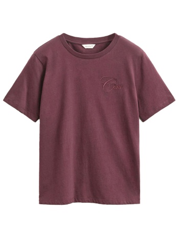 gant t-shirt regular fit tonal graphic μπορντο