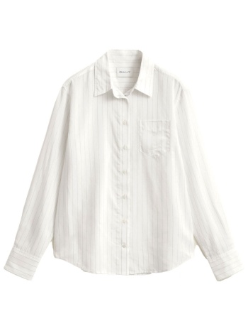 gant πουκαμισο pinstripe back fold detail blouse εκρου