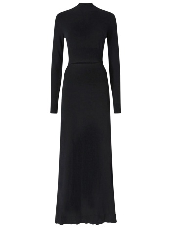 pinko φορεμα πλεκτο maxi valletta dress μαυρο