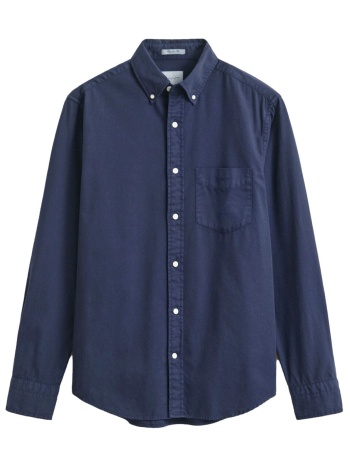 gant πουκαμισο regular fit dyed twill σκουρο μπλε