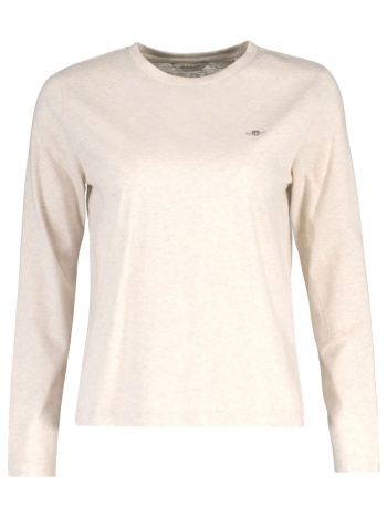gant t-shirt regular fit shield μπεζ