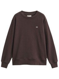 gant φουτερ shield c-neck καφε