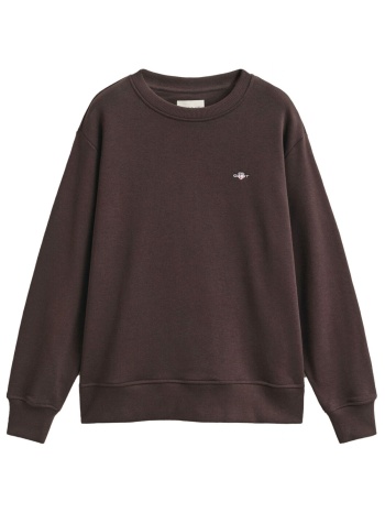 gant φουτερ shield c-neck καφε