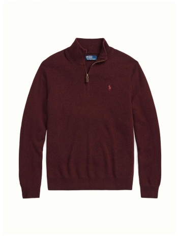 ralph lauren πλεκτο halfzip logo μπορντω