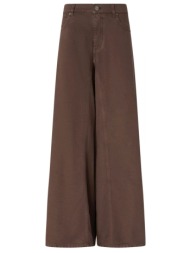 pinko παντελονι jeans winona wide leg καφε